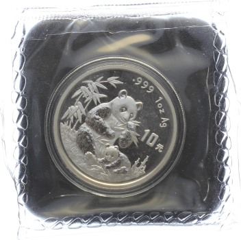 China 10 Yuan 1996 Silber Panda - 1 Unze Feinsilber